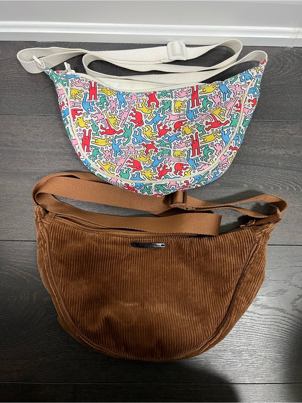 Two Uniqlo Multicolor Graphic Crossbody Bag